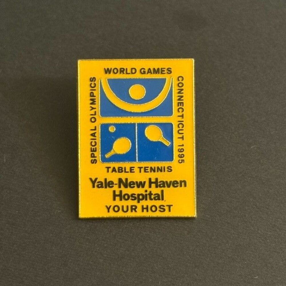 Special Olympics World Games Connecticut 1995 Table Tennis Yale New Haven Pin